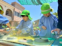 持子保育園スプレーアートイベント開催の画像